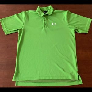Men’s Small Under Armour Polo-Light Green